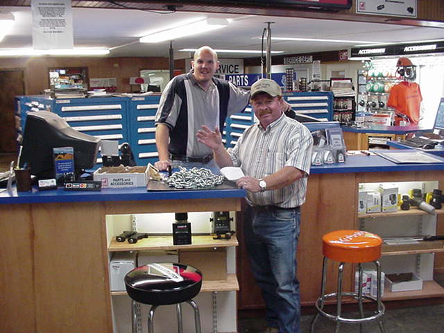 counter staff at parts department